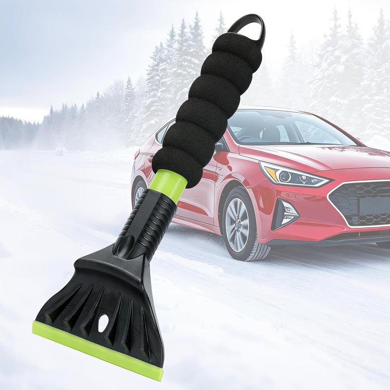 Nibule Oversized Ice Scrapers for Car Windshield, Snow Brush Scrapers Car Window Frost Removal with Foam Handle, 4.7Inch Large Soft Blade for SUVs Trucks-Scratch（1pc） - Image 1